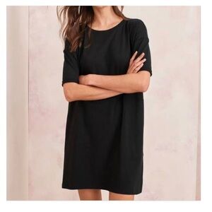 NEW Eileen Fisher Organic Cotton Stretch Jersey Dress